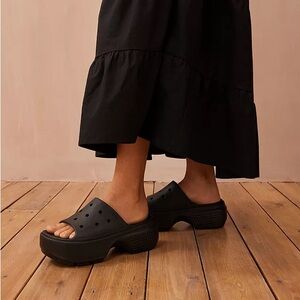 CROCS Elevated Black Sandals